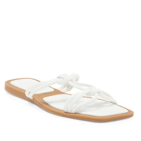 Azalea Wang Stetson White Knotted Sandals - Picture 1 of 4